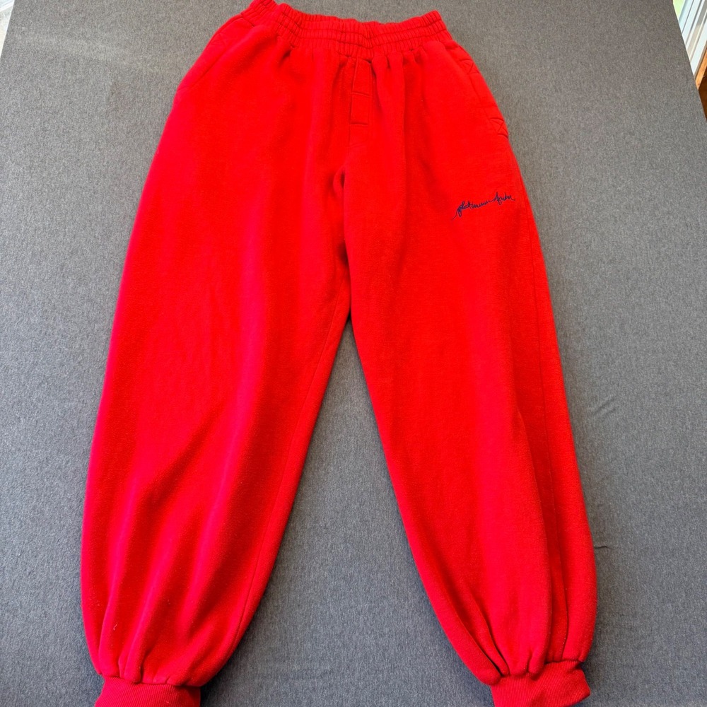 Vintage Platinum FUBU Red Fleece Sweatpants Mens XL Made in USA 90s Hip Hop
